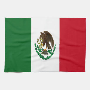 Patriotic Mexico flag Tea Towel