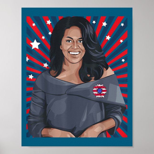 Patriotic Michelle Obama Women History Month Love  Poster (Front)