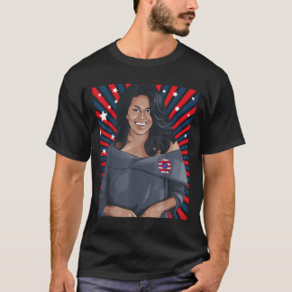 Patriotic Michelle Obama Women History Month Love  T-Shirt