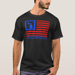 Patriotic Michigan Upper Peninsula Great Lake Stat T-Shirt