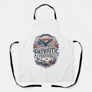 Patriotic Midwest Small Town Pride Vector Graphic  Apron