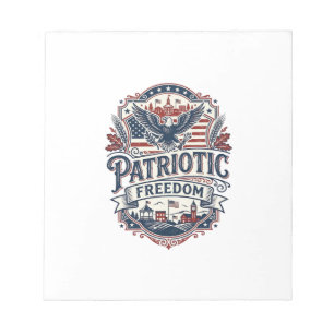 Patriotic Midwest Small Town Pride Vector Graphic Notepad