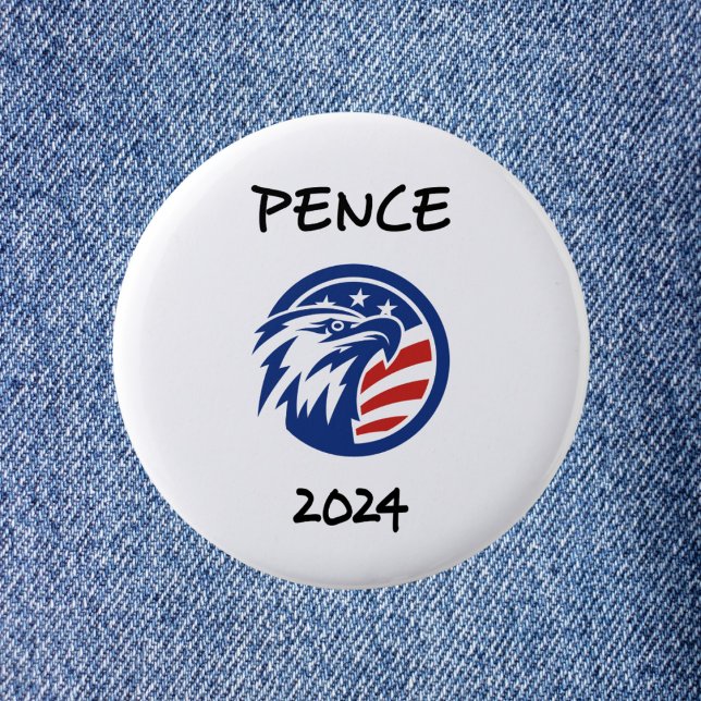 Patriotic Mike Pence 2024 Election Eagle T-Shirt 6 Cm Round Badge (Creator Uploaded)