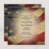 Patriotic Military American Vintage Flag Wedding