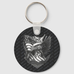 Patriotic Military Appreciation Thank You Veterans Key Ring