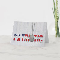 Patriotic military dog tags