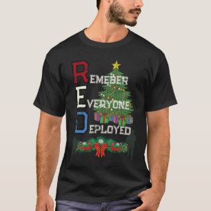Patriotic Military Family Christmas Red Friday T-Shirt