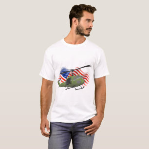 Patriotic Military Huey Helicopter T-shirt