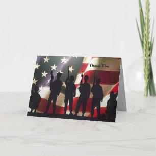Patriotic Military Soldier Thank You Personalised Card