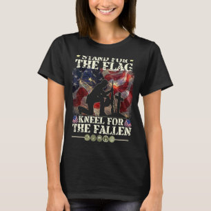 Patriotic Military Veteran American Flag Stand For T-Shirt