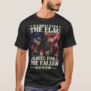 Patriotic Military Veteran American Flag Stand For T-Shirt