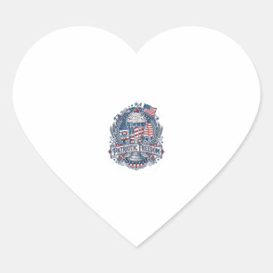 Patriotic Milkshake Americana Heart Sticker