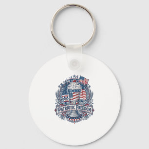 Patriotic Milkshake Americana Key Ring