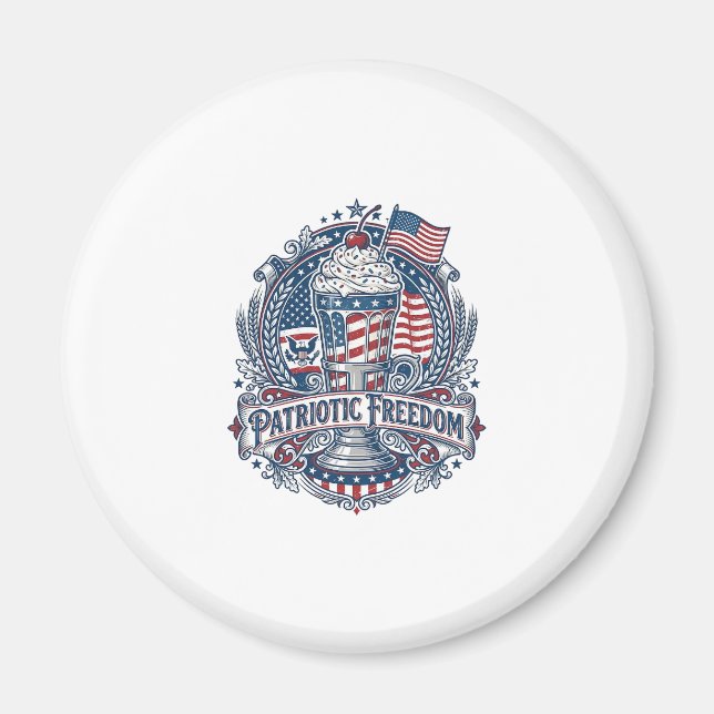 Patriotic Milkshake Americana Magnet (Front)