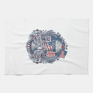 Patriotic Milkshake Americana Tea Towel