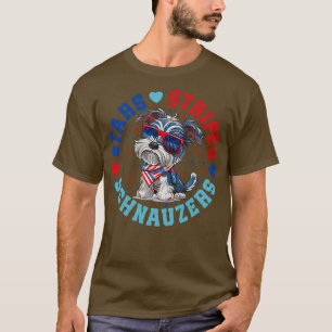 Patriotic Miniature Schnauzer Dog For 4th Of July T-Shirt