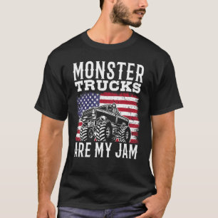 Patriotic Monster Truck Are My Jam Truck america T-Shirt
