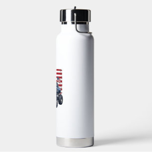 Patriotic Monster Truck Vintage Engraving Design_1 Water Bottle