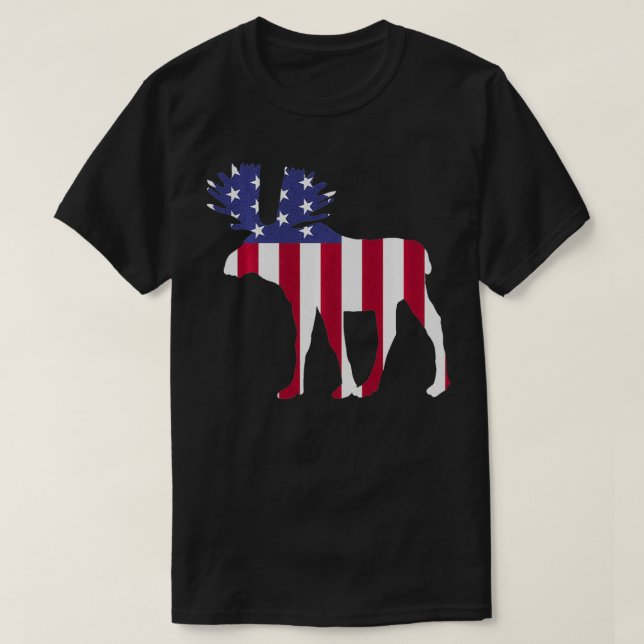 Patriotic Moose T-Shirt (Design Front)
