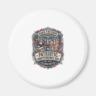 Patriotic Motor Patriot Biker Road Freedom Patriot Magnet