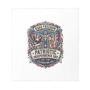 Patriotic Motor Patriot Biker Road Freedom Patriot Notepad