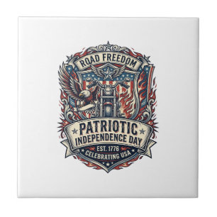 Patriotic Motor Patriot Biker Road Freedom Patriot Tile