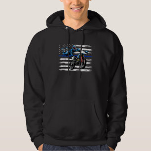 Patriotic Motorcycle American Us Flag Biker 1 Hoodie