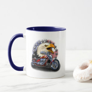Patriotic Motorcycle Eagle Mug