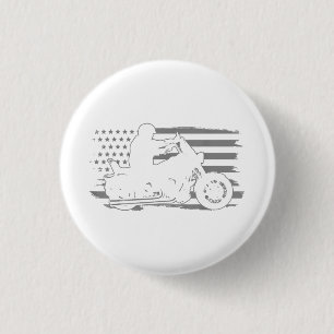 Patriotic Motorcycle Vintage American Flag Biker 3 Cm Round Badge