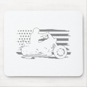 Patriotic Motorcycle Vintage American Flag Biker Mouse Mat