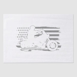Patriotic Motorcycle Vintage American Flag Biker Tissue Paper