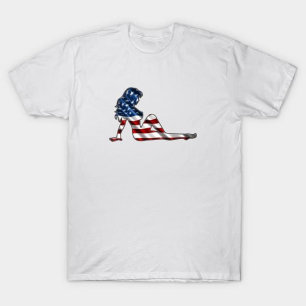 Patriotic Mudflap Girl T-Shirt