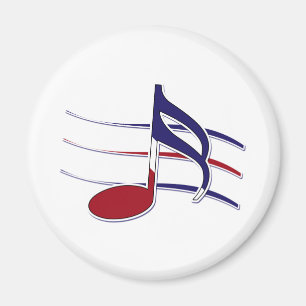 Patriotic Music Note Magnet