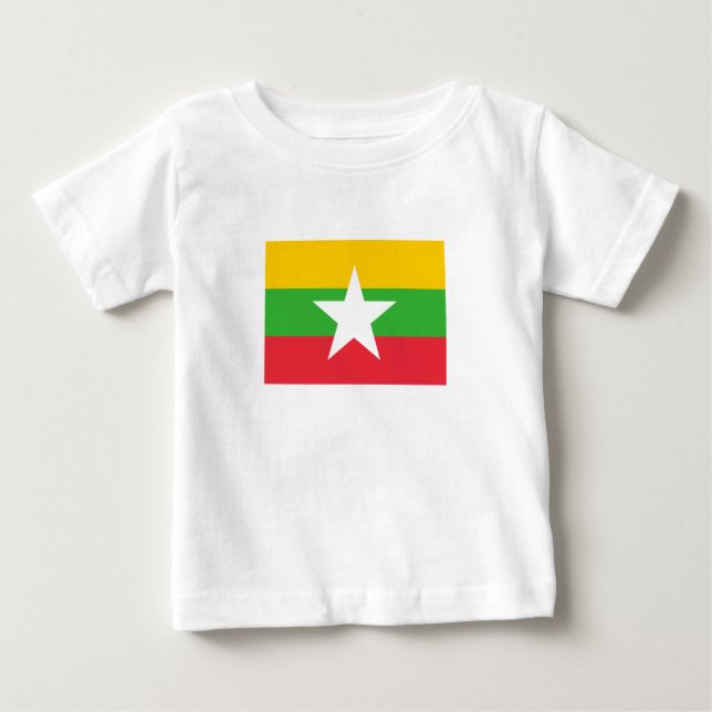 Patriotic Myanmar Flag Baby T-Shirt (Front)