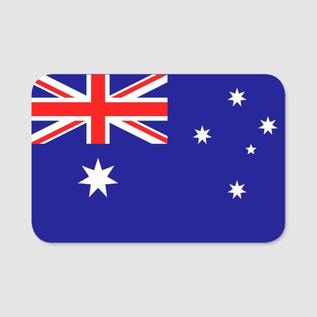 Patriotic name tag with flag of Australia (Front)