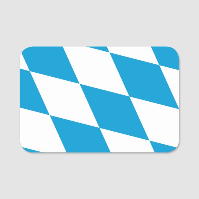 Patriotic name tag with flag of Bavaria, Germany (Front)