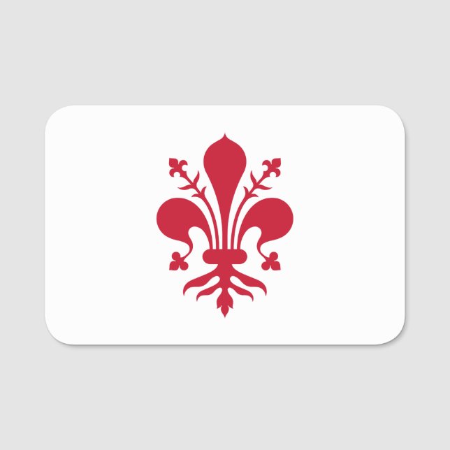 Patriotic name tag with flag of Florence (Front)