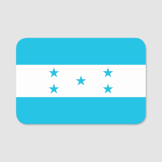 Patriotic name tag with flag of Honduras (Front)