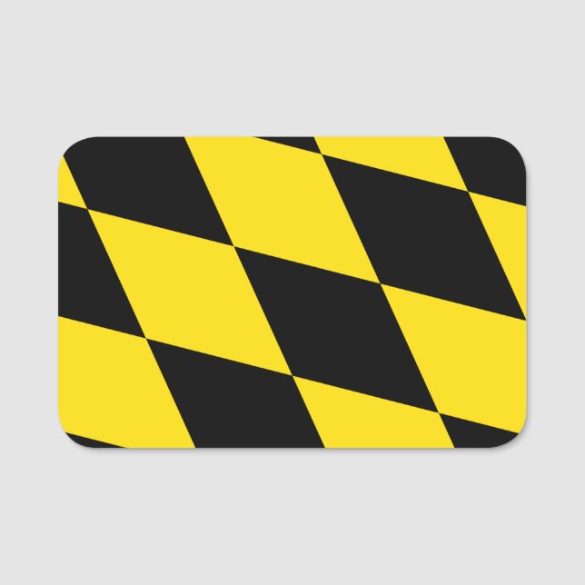 Patriotic name tag with flag of Munich (Front)