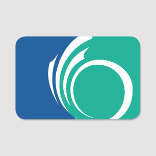 Patriotic name tag with flag of Ottawa, Canada