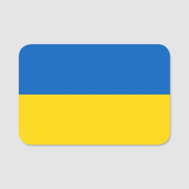Patriotic name tag with flag of Ukraine (Front)