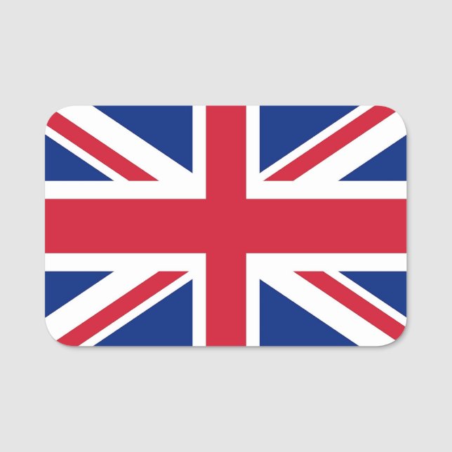 Patriotic name tag with flag of United Kingdom (Front)