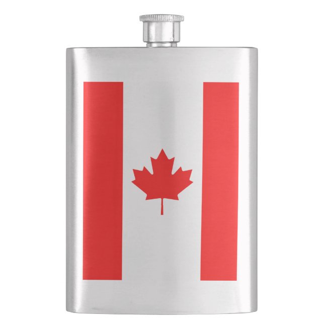 Patriotic National Flag of CANADA Hip Flask (Front)