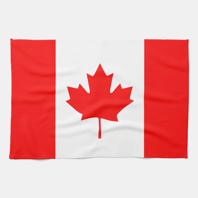 Patriotic National Flag of CANADA Tea Towel (Horizontal)