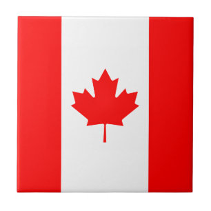 Patriotic National Flag of CANADA Tile