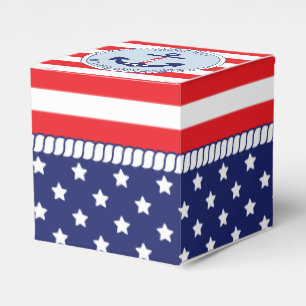 Patriotic Nautical Anchor Baby Shower Favour Box