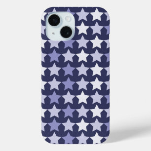Patriotic Navy Blue Stars iPhone 15 Case