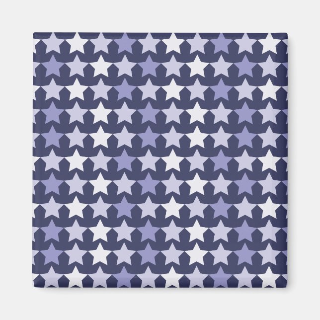 Patriotic Navy Blue Stars Magnet (Front)