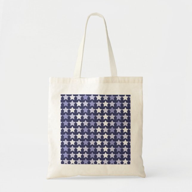 Patriotic Navy Blue Stars Tote Bag (Front)