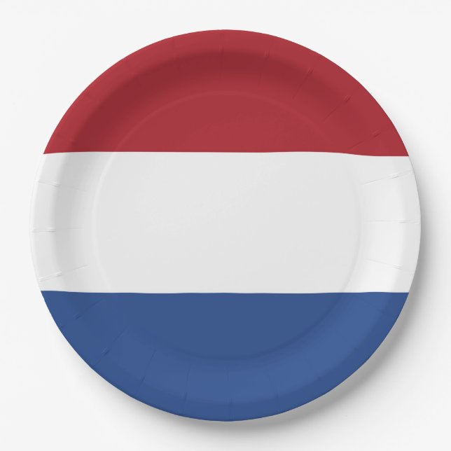 Patriotic Netherlands flag Paper Plate (Front)